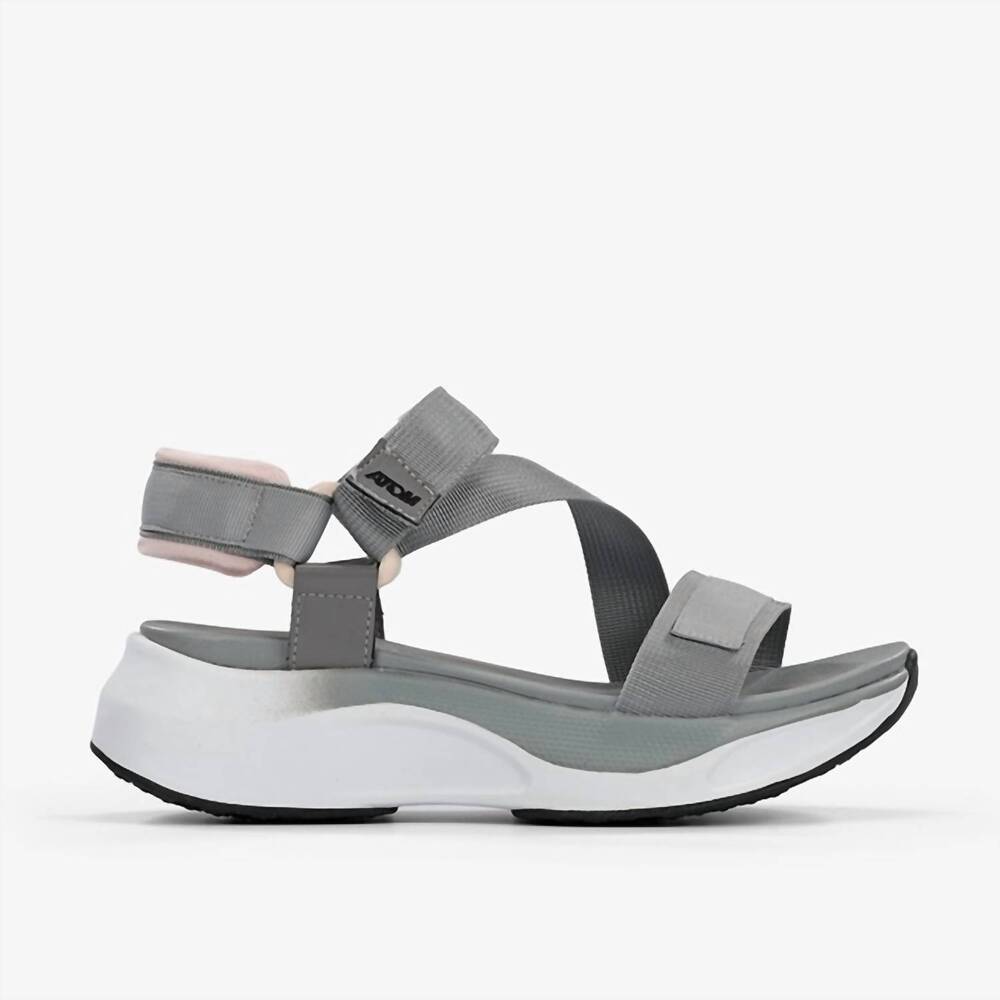 NEW ATOM women's fusion sandals in fresh grey